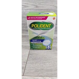 Polident Overnight Whitening Denture Cleanser Tablets, 84 Ct